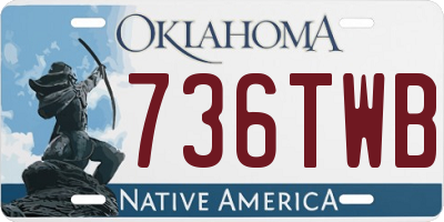 OK license plate 736TWB