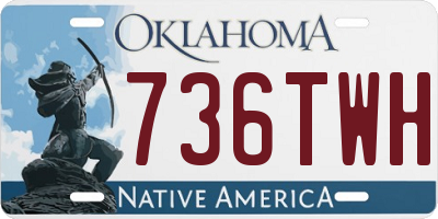 OK license plate 736TWH
