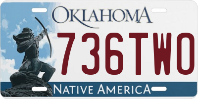 OK license plate 736TWO