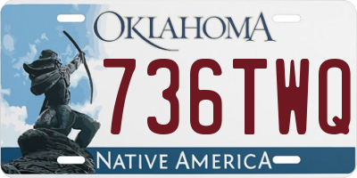 OK license plate 736TWQ