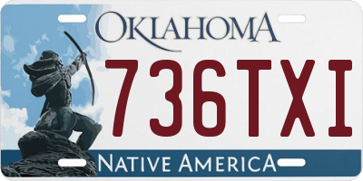 OK license plate 736TXI