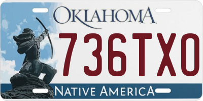 OK license plate 736TXO