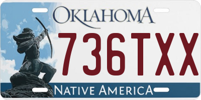 OK license plate 736TXX