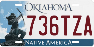 OK license plate 736TZA