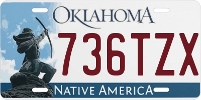 OK license plate 736TZX