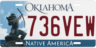 OK license plate 736VEW