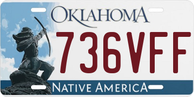 OK license plate 736VFF