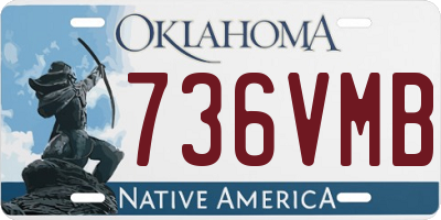OK license plate 736VMB