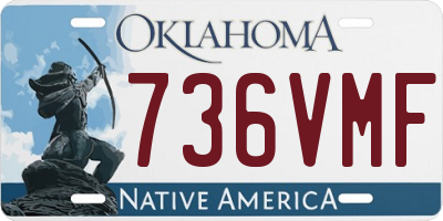 OK license plate 736VMF