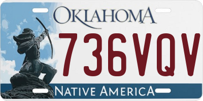 OK license plate 736VQV