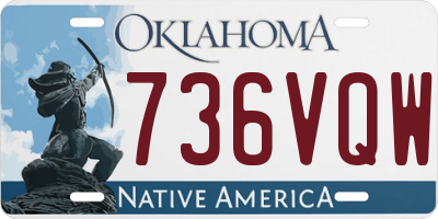 OK license plate 736VQW