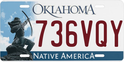 OK license plate 736VQY