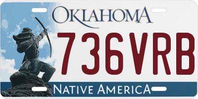 OK license plate 736VRB