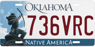 OK license plate 736VRC