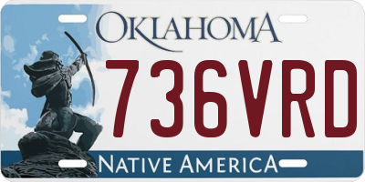 OK license plate 736VRD
