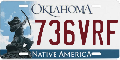 OK license plate 736VRF