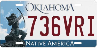 OK license plate 736VRI