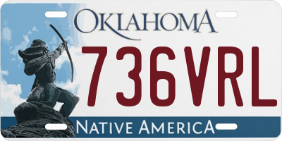 OK license plate 736VRL