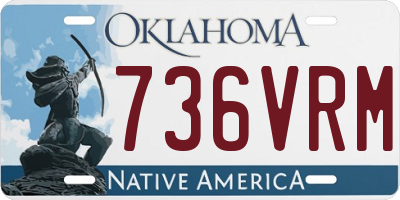OK license plate 736VRM
