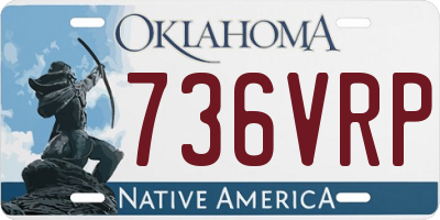 OK license plate 736VRP