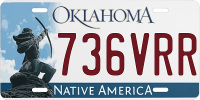 OK license plate 736VRR