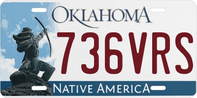 OK license plate 736VRS