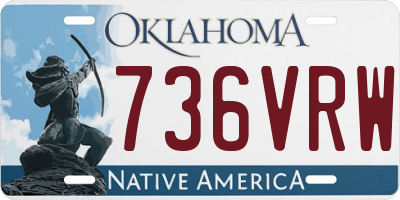 OK license plate 736VRW