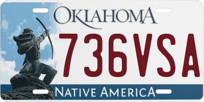 OK license plate 736VSA