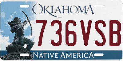 OK license plate 736VSB