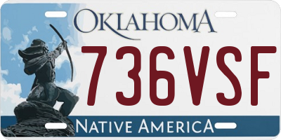 OK license plate 736VSF