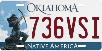 OK license plate 736VSI