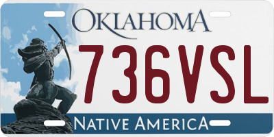 OK license plate 736VSL