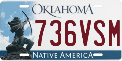 OK license plate 736VSM