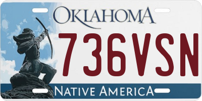 OK license plate 736VSN
