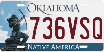OK license plate 736VSQ