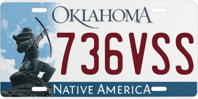 OK license plate 736VSS
