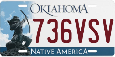 OK license plate 736VSV