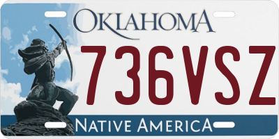 OK license plate 736VSZ