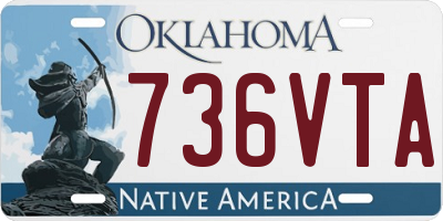 OK license plate 736VTA