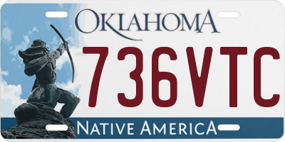 OK license plate 736VTC