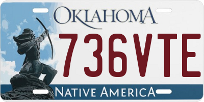 OK license plate 736VTE