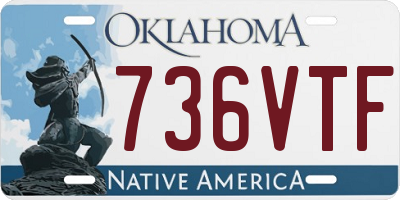 OK license plate 736VTF