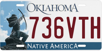 OK license plate 736VTH