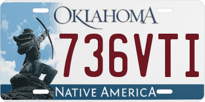 OK license plate 736VTI