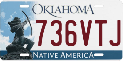 OK license plate 736VTJ