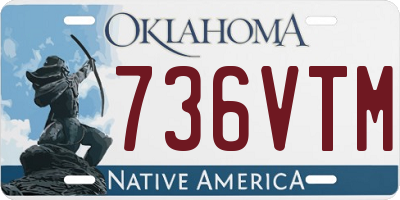 OK license plate 736VTM