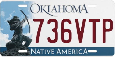 OK license plate 736VTP
