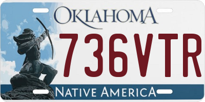 OK license plate 736VTR