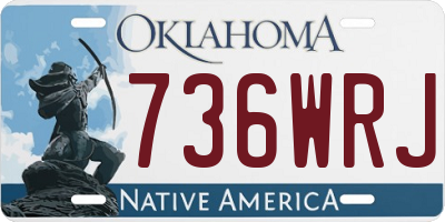 OK license plate 736WRJ