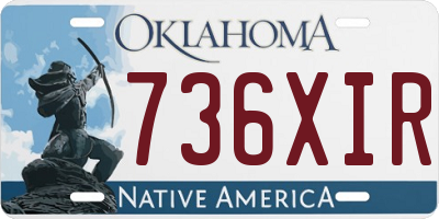 OK license plate 736XIR